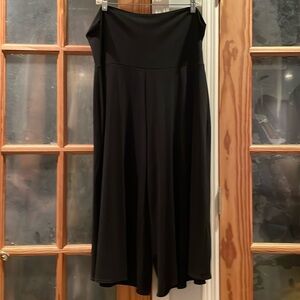 WOMENS DU VOUS BLACK DRESS PANTS WIDE LEG SIZE 1X SILKY SMOOTH